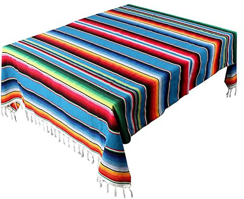 Liseng Couverture Mexicaine Sarape Couverture de Pique-Nique Couverture de Table Hot Rod pour fête de Yoga 120 x 180 cm