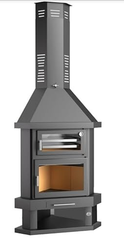 BRICOSOL Chimenea Leña Rincón con Horno FM Modelo C-300-RH