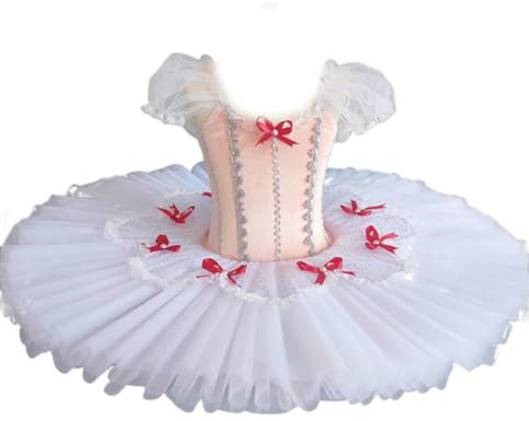 EFLALYHG Professionelles Ballett-Tutu, Ballett-Pfannkuchen-Schwanensee-Tutu, Ballerina-Kostüme, Tanzkostüm, Eiskunstlauf-Wettbewerbskleid,A,160