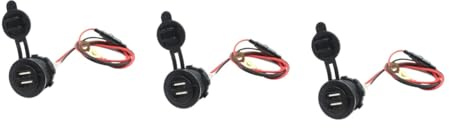 jojofuny 3pcs Socket Car Cigarette Lighter Splitter Usb Ports Dual Usb Car Charger for Cellphone Gps