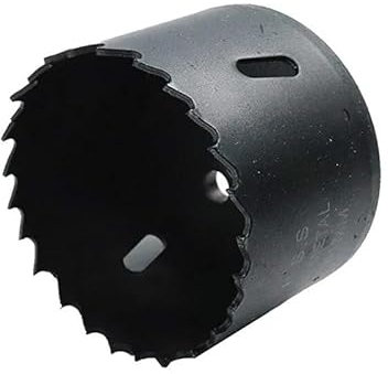 Bi Metal HSS Hole Saw - option to buy Arbor with Pilot Drill - Drilling Cutting Wood, Metal Sheet, Stainless Steel, Plastic, Pipe, Drywall, Circular Holesaw (Hole Saw, 61mm)