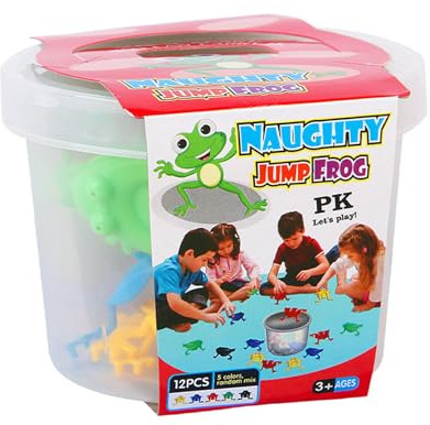 jebyltd 12 Stück Springen Für Spielzeug Fingerpresse Lustig Springend Hüpfende Frösche Für Kinder Einzigartiges Spielzeug Eimer Paket Springspielzeug Großpackung Für Kinder