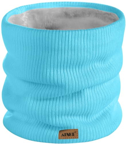 ATNKE Winter Warm Halsschlauch Verdicken Sie Winddichte Schals Staub Gesichts Maske Ski Doppel Lagen Fleece Gefüttert Strick Schal Geschenke für Männer und Frauen