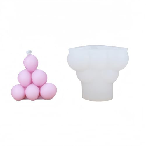 Silikon-Kerzenformen Pyramide Magic Ball Aromatherapie Kerzenform Kugel Gips Kerze Silikonform - Transparent