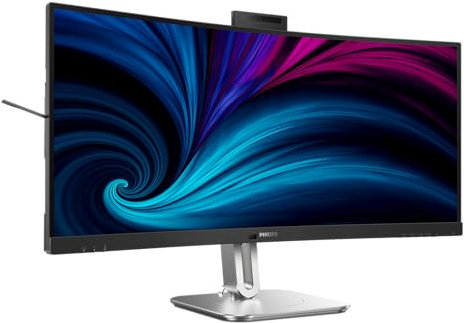 Philips 34B2U6603CH Monitor 34 UWQHD Curvo, WLED, 120Hz, VA, 4 ms GtG, HDR400, Adaptive Sync., TUV Eyesafe, Altavoces, Altura Ajustable (3440x1440, 2X HDMI 2.0, 1x DP 1.4, USB-C) Gris Oscuro