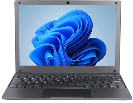 Lazmin112 Computadora Portátil de 10,1 Pulgadas, Procesador IPS 1280x800 2,8 GHz N4020C, 8 GB de RAM, Computadora Pequeña para Entretenimiento Empresarial 11, (Enchufe Europeo 100‑240V