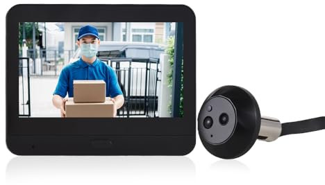 Irishom Campanello con video WiFi per fotocamera Spioncino appartamento schermo a colori da 4,3 pollici Smart TY 1080P PIR Rilevamento del Movimento Telecamera di Allarme Visualizzazione