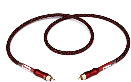 ALNHY Cavo audio video coassiale digitale Hifi OFC 4N 75ohm Cavo audio subwoofer maschio(0.75 Meters)
