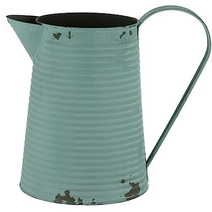 SUPVOX Pot De Fleurs en Fer Vintage Pichet à Fleurs pour Balcon Et Intérieur, Jardinière Déco Rustique, Métal Patiné Résistant Usage Intérieur Extérieur, Présent Original De Pendaison De Crémaillère