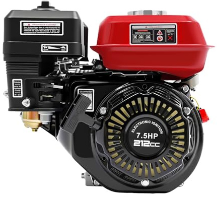 Motor de gasolina de 7,5 CV de 4 tiempos, motor estacionario de 4 kW, motor de 3600 rpm, motor industrial de refrigeración por aire, arranque de tracción de un solo cilindro, cortacésped eléctrico