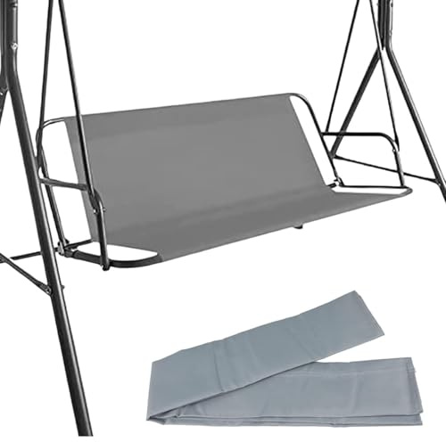 Funda de Asiento de Columpio de Jardín, Impermeable y Anti Desgarro, 6000D de Tela Oxford Anti UV Al Aire Libre Funda para Balancín(Gray,58*20*20in/148*50*50cm)