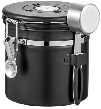 Dewireaey Boîte À Café - Rangement Pour Café Moulu Et Grains,Récipient En Acier Inoxydable Avec Cuillère Doseuse Et Organisateur Alimentaire Pour Cuisine Restaurant Maison