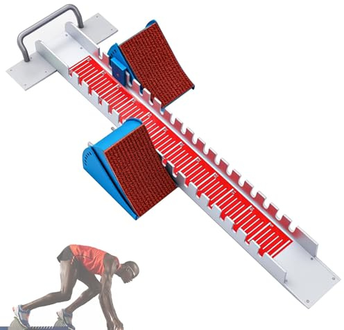 AXGCAA Bloques de Salida para Atletismo, Bloque de Salida de Atletismo de 81cm con Ángulo Ajustable, Bloques Multifuncionales para Correr con Pedales Desmontables, para Pista de Cemento de Plástico