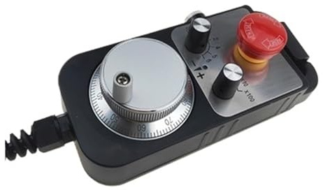 OURNXI Volante CNC de 4 ejes y 6 ejes, universal, con control remoto y parada de emergencia for fresadora CNC.