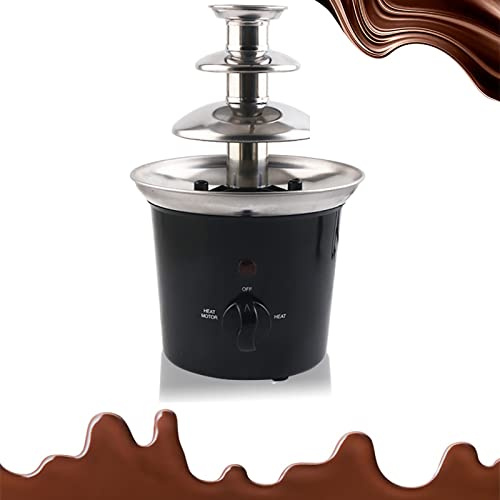 Genérico Mini Olla para Derretir Chocolate, Fuente De Fondue De Chocolate Eléctrica, Calentador De Queso Y Mantequilla De Acero Inoxidable De 3 Capas, Máquina para Mojar Postres De Fiesta