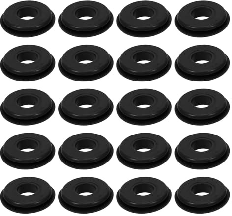 Juntas de Semirremolque 20piezas Goma Negra para Manguera de Freno de Aire | Sellos de Freno de Remolque, Ojal de Goma, Sellos de Conexión de Freno, Mantenimiento Diario