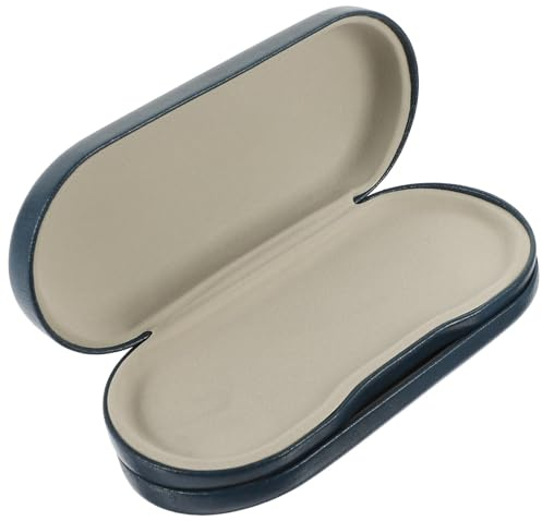 MAGICLULU Custodia Porta Occhiali Portatile Doppio Strato Design Due, Materiale Pu e Panno, Resistente All'acqua e Chiusura a Cerniera per Viaggi di Lavoro e Uso Quotidiano