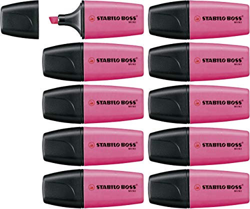 STABILO BOSS MINI - Evidenziatore - Confezione da 10 - Rosa
