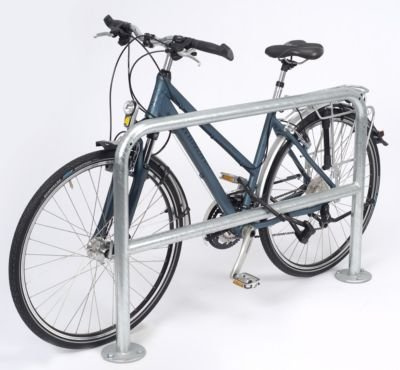 Fahrrad-Anlehnbügel, schlicht - Länge 1200 mm - verzinkt, zum Aufdübeln - Anlehnbügel Anlehnbügel für Fahrräder Einzelständer Fahrradanlehnbügel Radständer