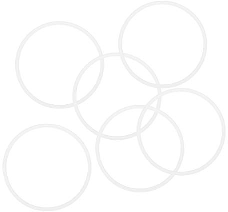 sourcing map 6 Stk. Silikon O-Ringe VMQ Dichtung 45mm AD 41mm ID 2mm Breite Weiß