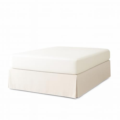 EasyCosy Mantovana Letto Singolo 90x200 cm Coprirete Grezzo | Mantovana con volant 32 cm, coprirete elegante, facile da applicare e ideale per letto contenitore o tradizionale.