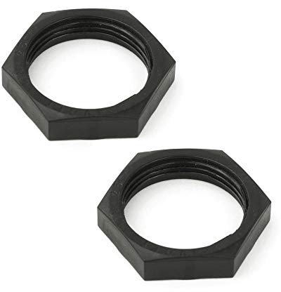 Pack of 10 LOCKNUT Plastic Black 20mm