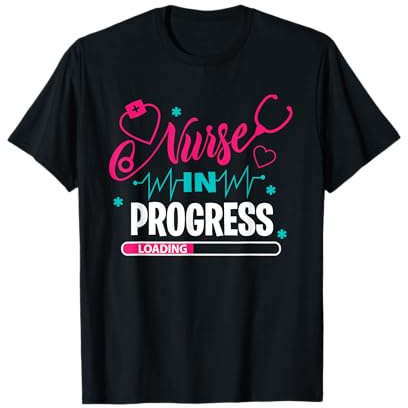 Nurse in Progress Nursing School Student Future Nurse Life T-Shirt, Men, Black, 3X-Large