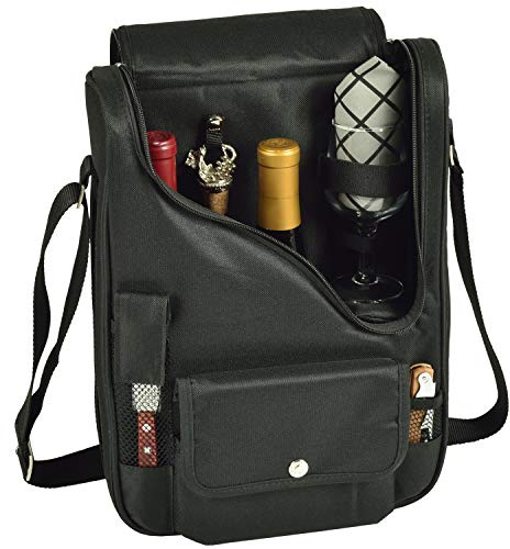 Picnic at Ascot Enfriador de vino y queso aislado original con copas de vino de cristal, diseñado, montado y aprobado de calidad en los Estados Unidos