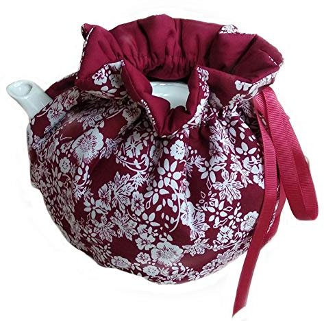 Cozies, teiera in cotone vintage floreale con copertura antipolvere per tè, cucina, casa, casa, accoglienti e con cuscinetto isolante per casalinghe, amiche, mamma