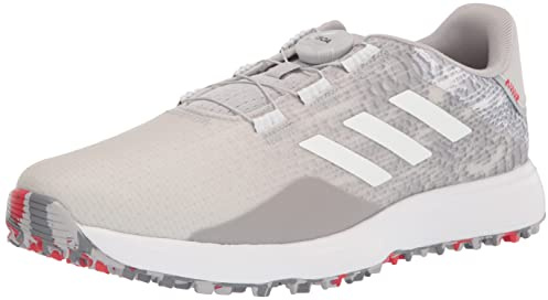 adidas Men's S2G BOA Wide Spikeless Golf Shoes, Grey Two/Footwear White/Grey Three, 7