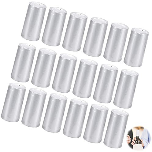 Capsules Thermorétractables en Plastique pour Bouteille de Vin Bouchons Rétractables Capsules Thermorétractables pour Cave à Vin Convient pour Bouteilles de Vin à Usage Domestique 100 Pièces (Argent)