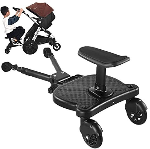 MJZYP Cochecito Pedal Auxiliar Segundo Niño Artefacto Remolque Gemelos Carro De Bebé Dos Niños Placa De Pie Sentado Asiento Cochecito Accesorio (2-6 Años, 25 Kg)