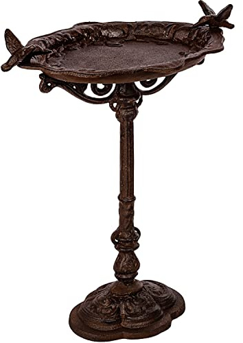 STILISTA Vogeltränke freistehend aus Gusseisen, Modellwahl, 54 x 35 x 29 cm, Braun