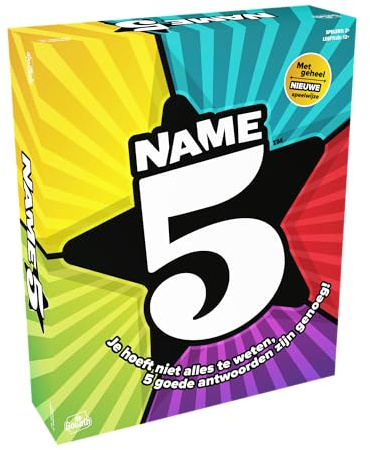 Goliath Name 5 Gioco da tavolo per bambini a partire dai 12 anni, gioco di conoscenze per 2 o più giocatori, gioco di carte curiosità, divertente gioco da tavolo per feste