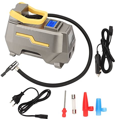 Pilipane Luftkompressorpumpe,Tragbarer Doppelzylinder-Autoluftkompressor, Tragbarer Reifenfüller, Pumpe Mit LED-Licht(欧规110-240V)