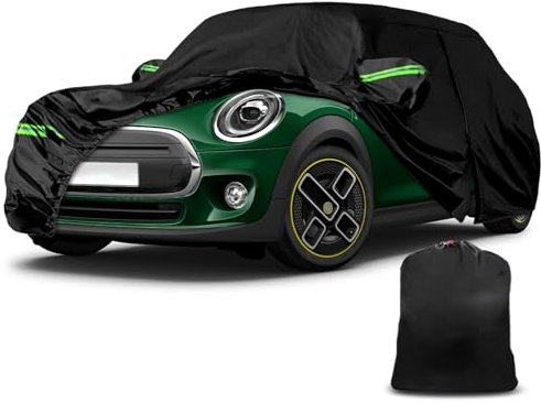 Opaltool Telo Copriautoda da Esterno per Mini Electric Mini Cooper SE 2020-2023, Copertura Completa per Auto Minivan Elettrico con Cerniera Della Porta, Serratura e Bande Antivento