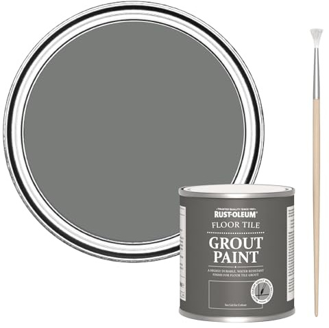Rust-Oleum Ultra-Durable Grey Floor Tile Grout Paint - Torch Grey 250ml