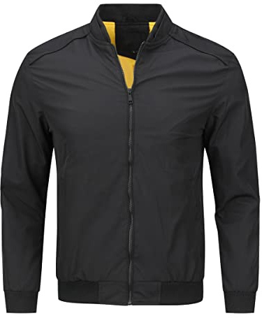YOUTHUP Giacca Leggera da Uomo a Maniche Lunghe Giacca Sportiva Casuale Giacca