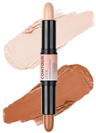 2 in 1 Contouring Stick Maquillage Professionnel Highlight & Contour, Correcteur de Contour Portatif