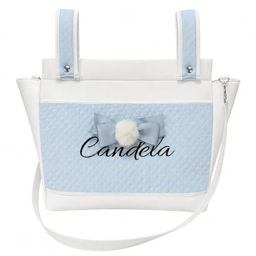 various Bolso Carro Bebe Polipiel Pañalera Organizador Personalizado con Nombre Bordado Bolsa Maternidad Bolso Hospital Bebé con asa larga para colgar