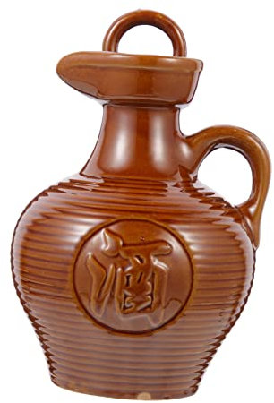 MAGICLULU Pot à Vin Céramique Pichet Boisson Authentique Avec Poignée Sculptée Bouilloire Vin Traditionnelle Pour Maison Et Restaurant Décor Pratique