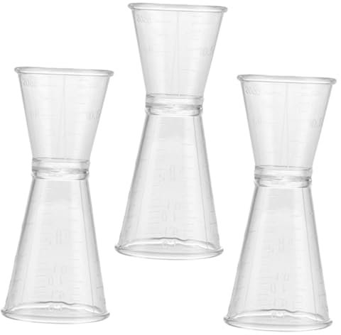 Ciieeo 3piezas Jigger Doble De Vaso Medidor De Coctelería Vino Accesorio De Bar y Preciso
