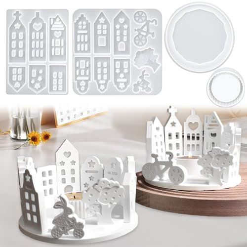 Stampo in silicone pasqua, Stampo per Casetta in Silicone, Stampi in Silicone per Colata Case, Stampo in silicone per coniglio pasquale, Candele per Decorazioni Pasqua, Regali di pasqua