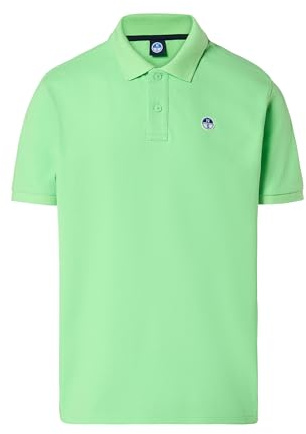 NORTH SAILS Polo Uomo in piqué di Cotone Organico con Patch Logo