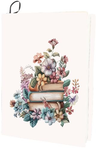 CRASPIRE Funda Elástica para Libros con Diseño de Flores Y Plantas Lavable Reutilizable de Nailon para Libros de Tapa Dura de 9 x 11 Pulgada para Estudiantes de Aula