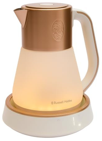 Russell Hobbs Calm Kettle (1.7L, AI-designed, Variable temperature 40-100°C, Digital display, Soothing sounds, 360° base, Frosted glass, Copper accents, Quiet boil technology, 3000W) 27450