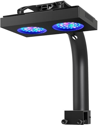 NICREW HyperReef 150 Gen 2 Illuminazione LED per acquario marino da 150W ideale per coralli SPS/LPS e pesci d'acqua salata con spettro potenziato blu viola lente e 5 canali programmabili