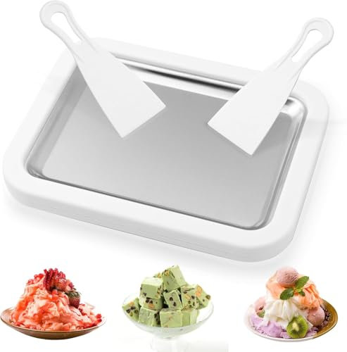 Rolled Ice Cream Maker Set di 2 spatole, gelato per gelato fatto in casa e yogurt congelato