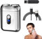 Mini Rasoio Elettrico, Rasoio Impermeabile IPX7, Rasoio Elettrico Barba Portatile, Uomo Rasoio Elettrico a Doppia Testina, Rasoio per la Pulizia Profonda per Casa, Auto, Viaggio (Argento)