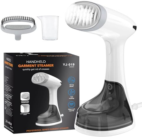 Clothes Steamer 1650W Foldable Handheld Garment Steamer for Clothing 20s Heat-up Travel Iron Steam 30g/min Output Wrinkle Remover Portable Steam Generator with 320ml Water Tank for Home Travel Office